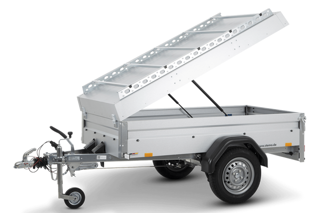 STEMA Deckelanhänger 750 kg verstärkt Höhe 33 cm – ungebremst – Nutzmaß 201 × 108 cm