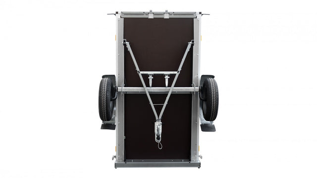 Kastenanhänger 750 kg Tieflader mit Kippdeichsel in RAL 9005 von STEMA - Nutzmaß (L × B): 201 × 108 cm