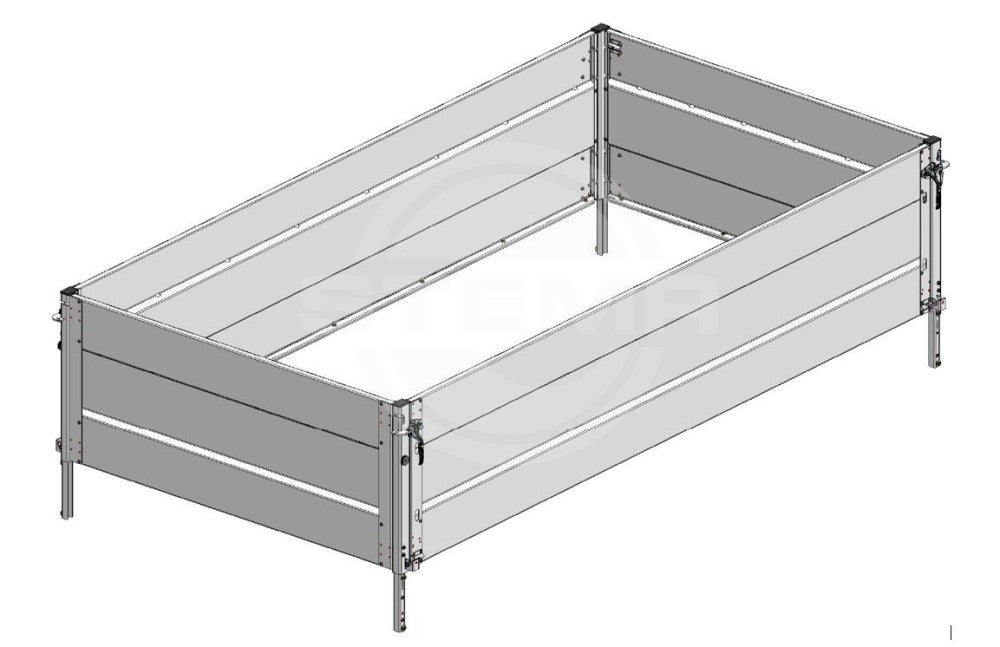 Bordwandaufsatz / Gitteraufsatz geschlossen 66 cm für Rückwärtskipper Rocko Smart (RKE..-23-15..B)