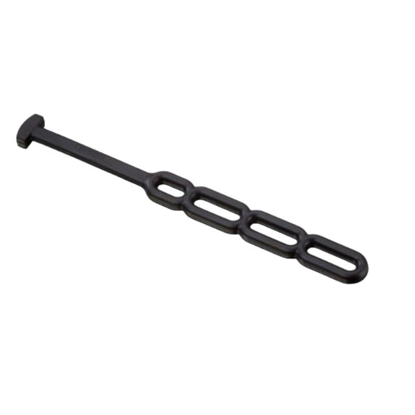 Schwarze Gummistrippe aus UV-stabilem EPDM, 280 mm lang