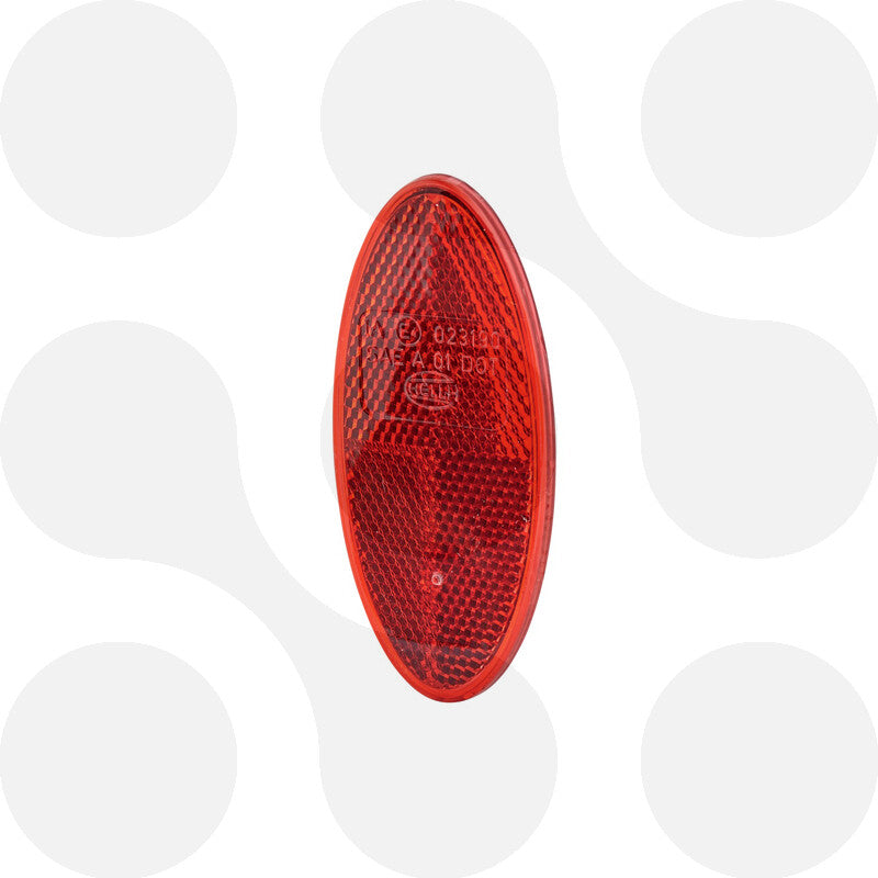 HELLA Rückstrahler 101,6 × 45 mm in Rot zum Kleben für Anhänger