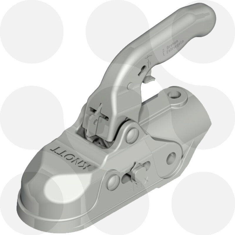KNOTT Zugkugelkupplung K27 A aus Guss mit hochgestelltem Handhebel