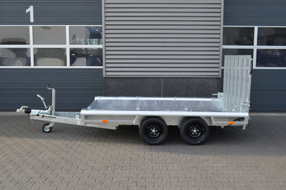 Baumaschinenanhänger 3.000 kg zwei Achser von VLEMMIX - Nutzmaß (L × B): 300 × 150 cm