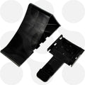 Unterlegkeil mit Halter – Kunststoff schwarz, bis 1.600 kg Achslast